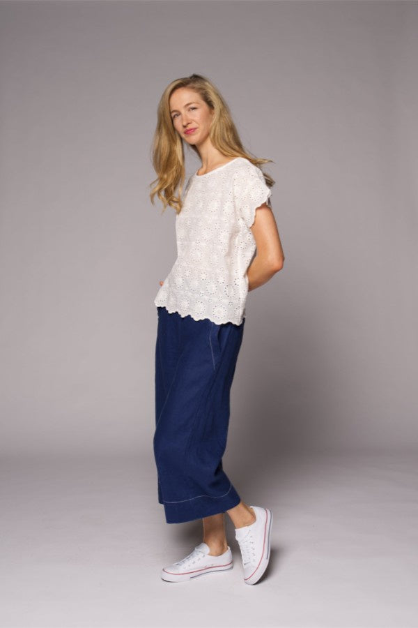 Daisy Embroidered Top