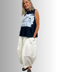 Cotton Tulip Pant White