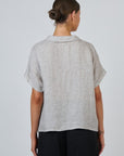 Collar Linen Top Chai