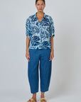Tulip Cropped Denim Pant Chambray