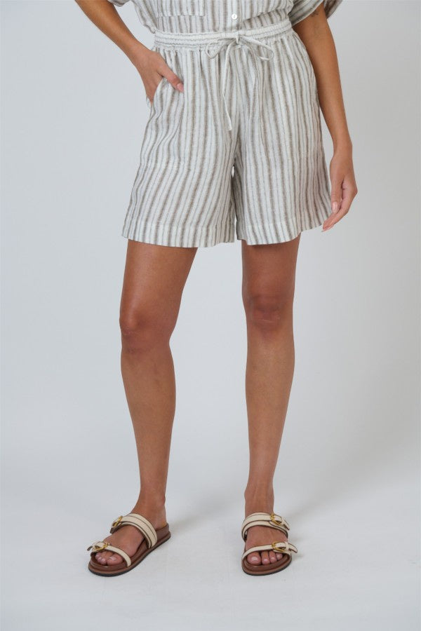 Tie Waist Shorts Travertine