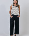 Black Flat Front Pant