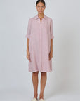 Linen Shirt Dress Radish
