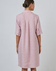 Linen Shirt Dress Radish