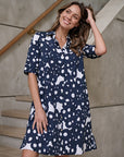 Ink Barnacles Collar Dress