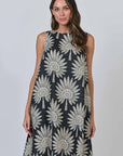 Date Palm S/L Tie Dress