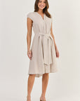 Linen Waist Tie Dress Dune