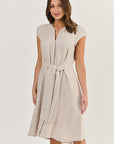 Linen Waist Tie Dress Dune