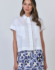 White Button Up Top