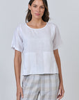 White Short Sleeve Top