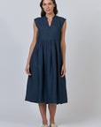 Poseidon Cap Sleeve Midi Dress