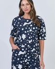 Ink Barnacles Round Neck Top