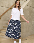 Ink Barnacles Ruched Waist Skirt