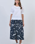 Ink Barnacles Ruched Waist Skirt
