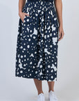 Ink Barnacles Ruched Waist Skirt