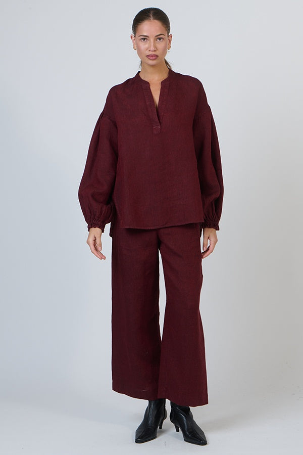 Linen Pant - Redwood