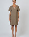Split V Neck Dress Agate