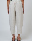 Tulip Cropped Linen Pant Sand