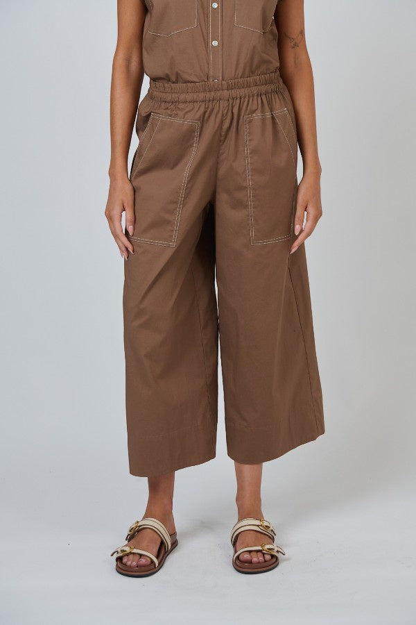 Cropped Wide Pant Cookie