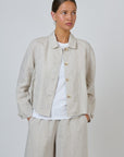 Relaxed Linen Jacket Sand