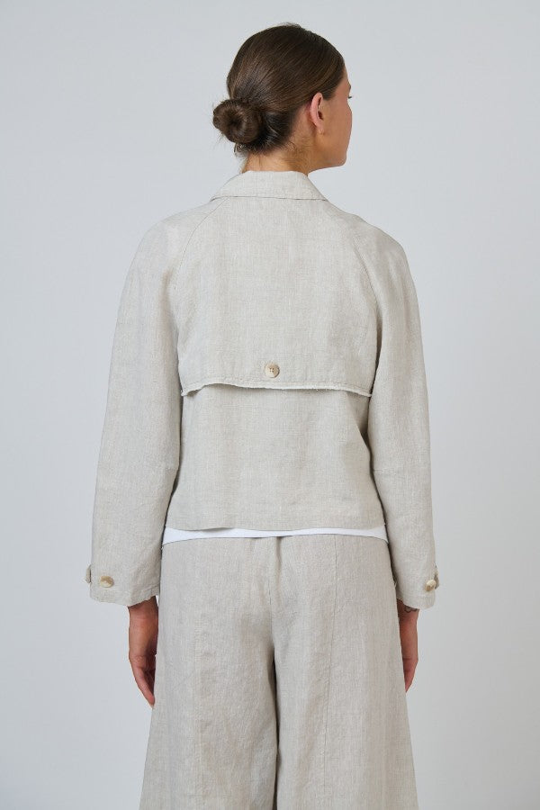 Relaxed Linen Jacket Sand