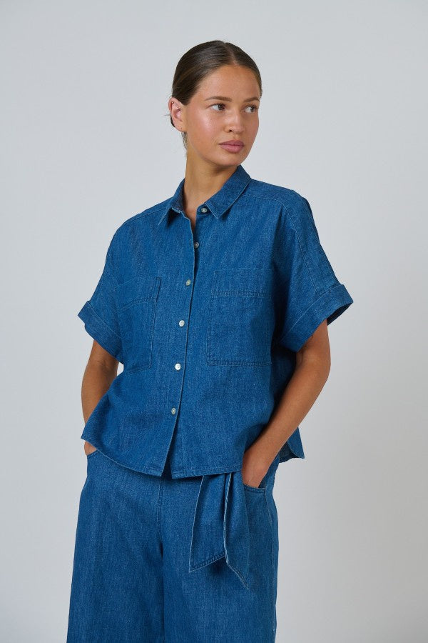 Button Up SS Shirt Chambray