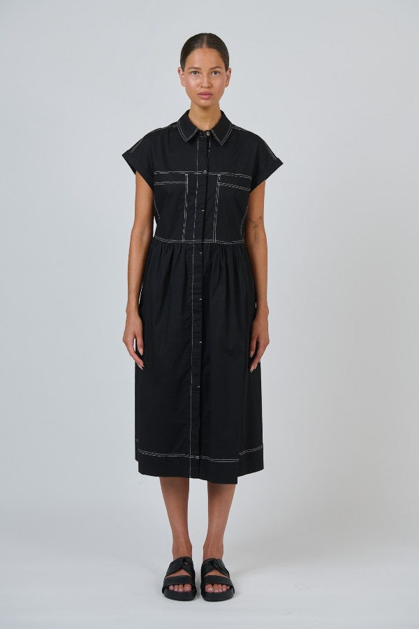 Pocket Detail Dress Black