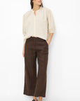 Maine Crop Linen Pant Coffee