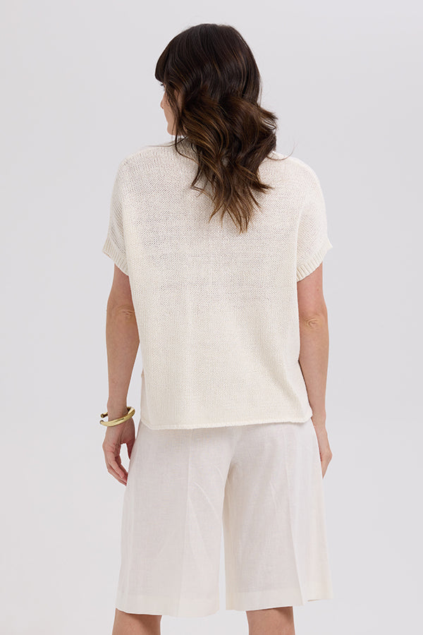Textured V Top