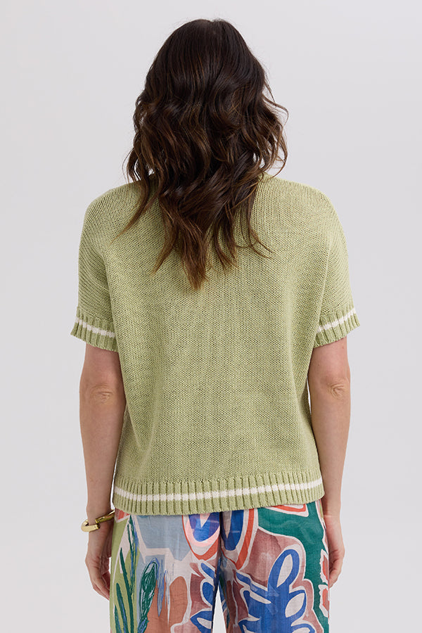Textured S/S Cardi