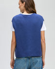 Ribbed Button Up Vest