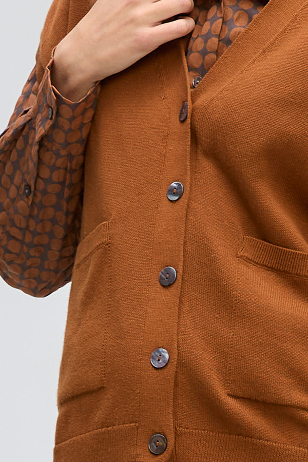 Button Vest Nutmeg