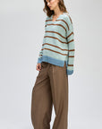 Cosy Stripe V Knit