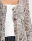 Colour Mix Cardi Graphite