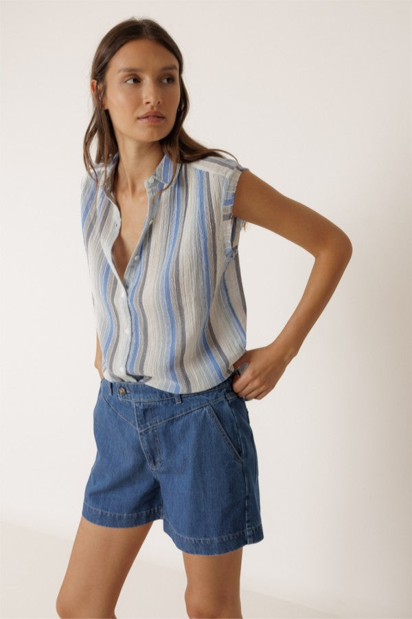 Lore Cotton Shirt Blue