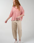 Connect Stripe Shirt Tangerine