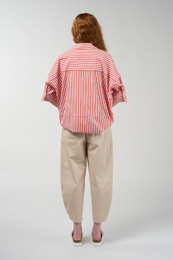 Connect Stripe Shirt Tangerine