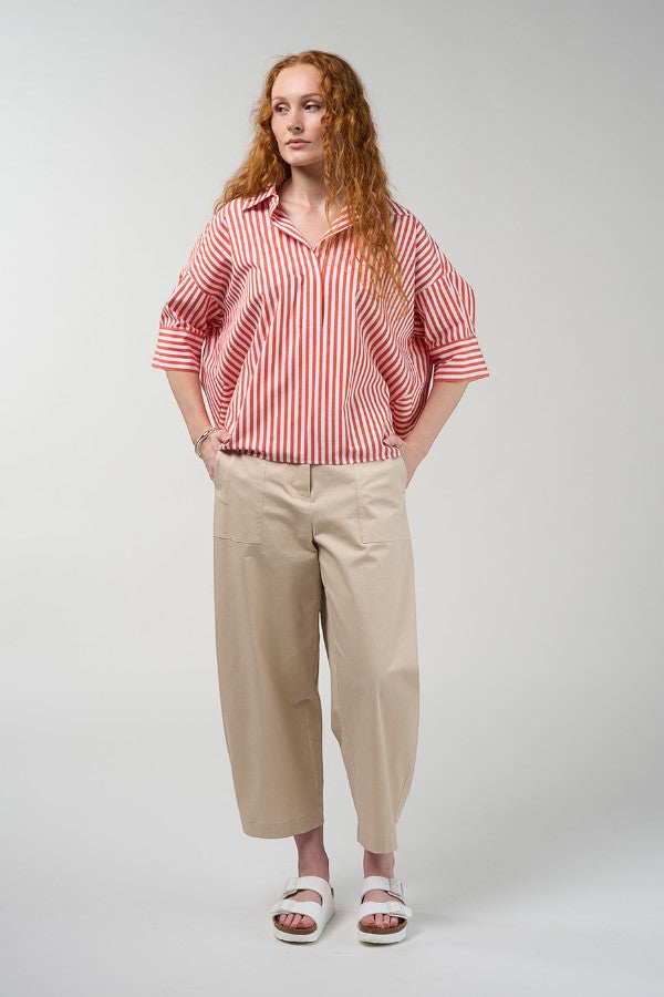 Connect Stripe Shirt Tangerine