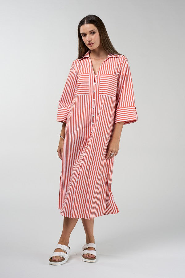 Connect Stripe Shirt Dress