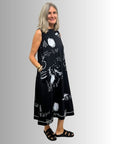 Graffiti Dress Black