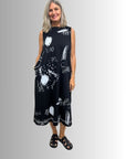 Graffiti Dress Black