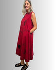 Graffiti Dress Red