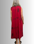 Graffiti Dress Red