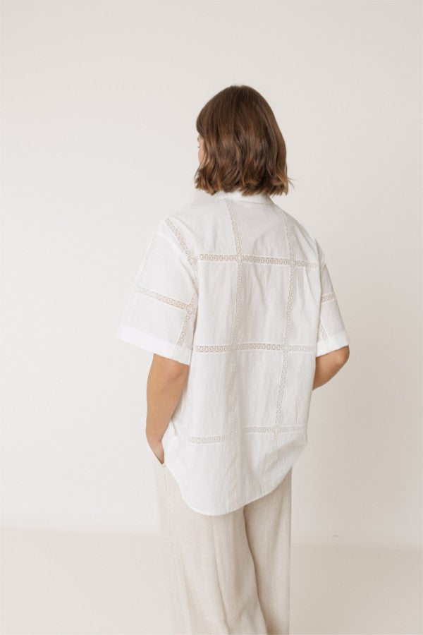 Lace Poplin Shirt