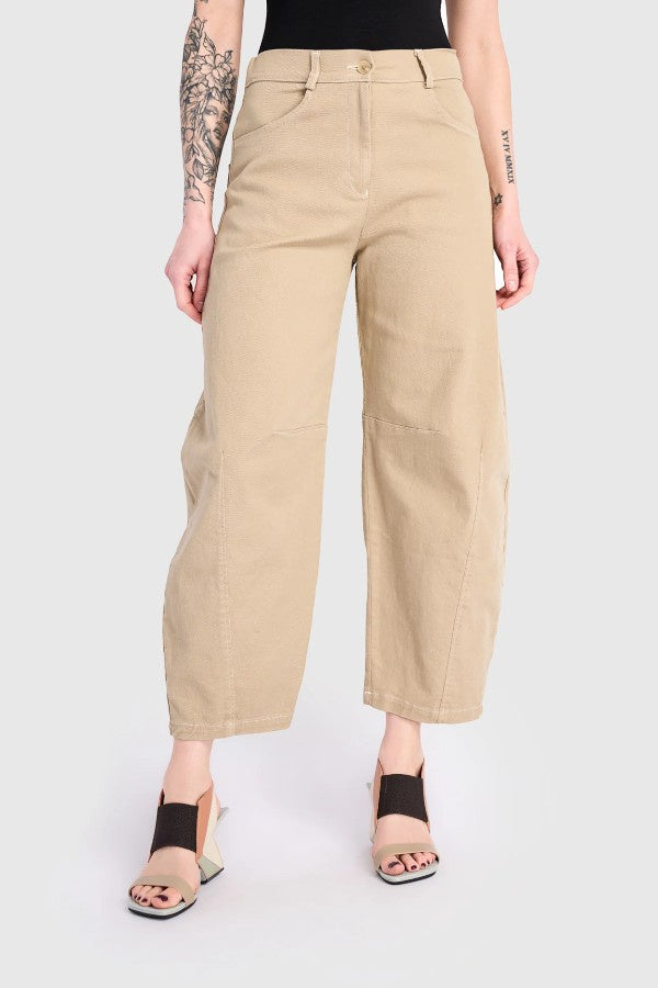 Cotton Barrel Pant Sand