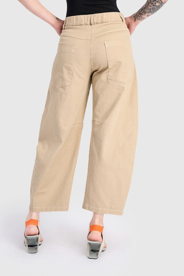 Cotton Barrel Pant Sand