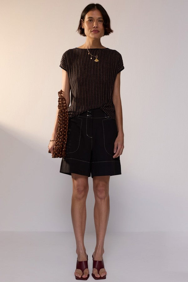 Reme Stripe Knit Ink/Choc