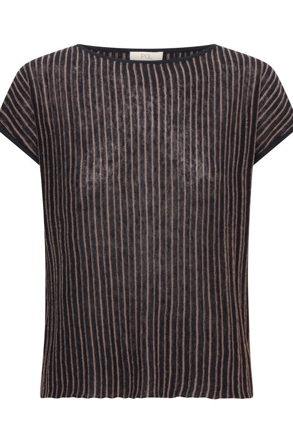 Reme Stripe Knit Ink/Choc