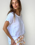Ellie Round Neck Top White