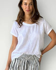 Ellie Round Neck Top White